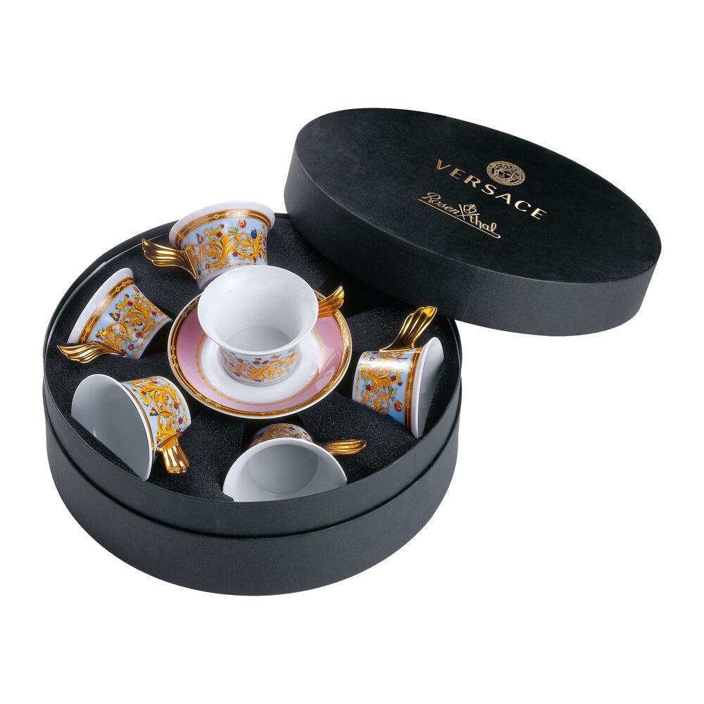 22 cl - Versace Le Jardin de Versace Set Tazze Tè In Porcellana - Set 6 Pz