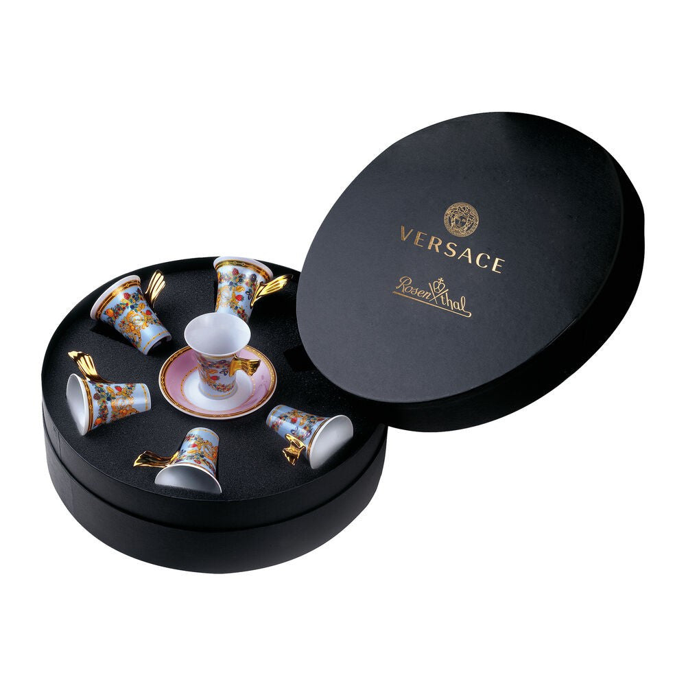 9 cl - Versace Le Jardin de Versace Set Tazzine Espresso In Porcellana - Set 6 Pz