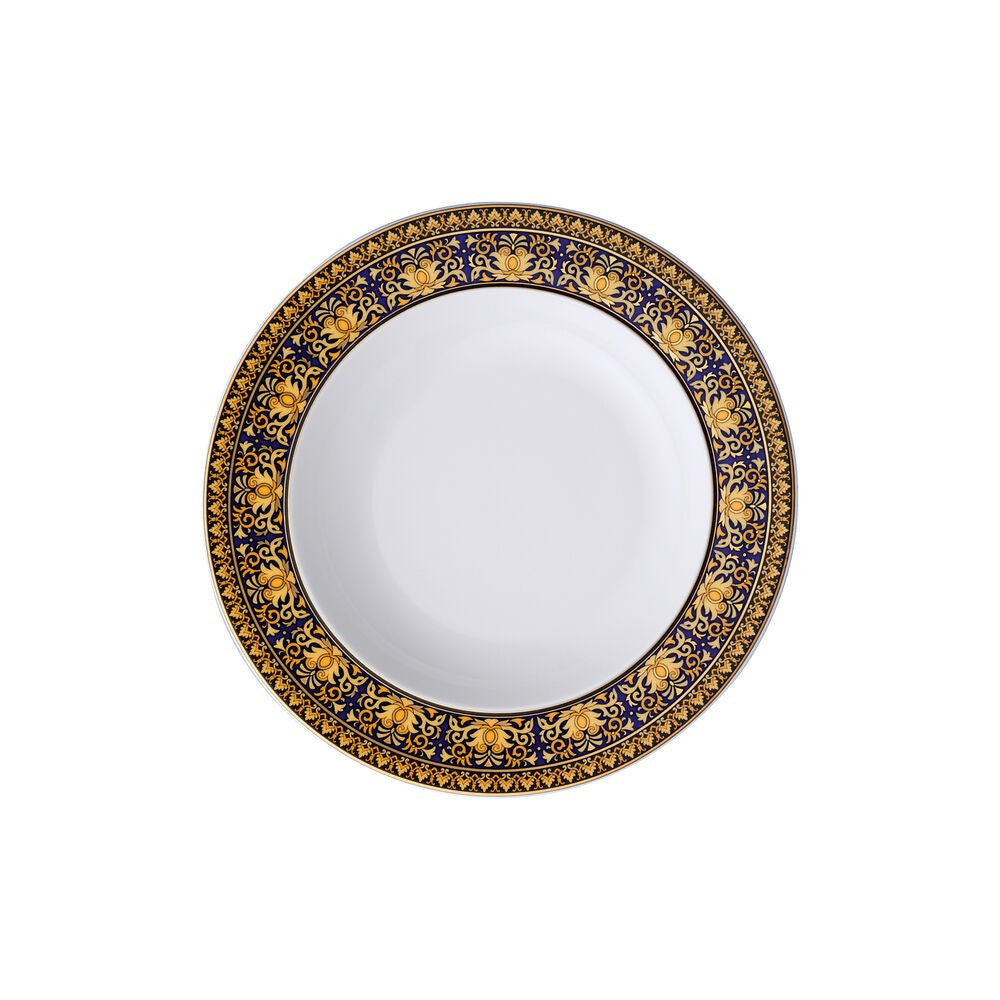 22.4 cm - Versace Medusa Piatto Fondo Zuppa In Porcellana