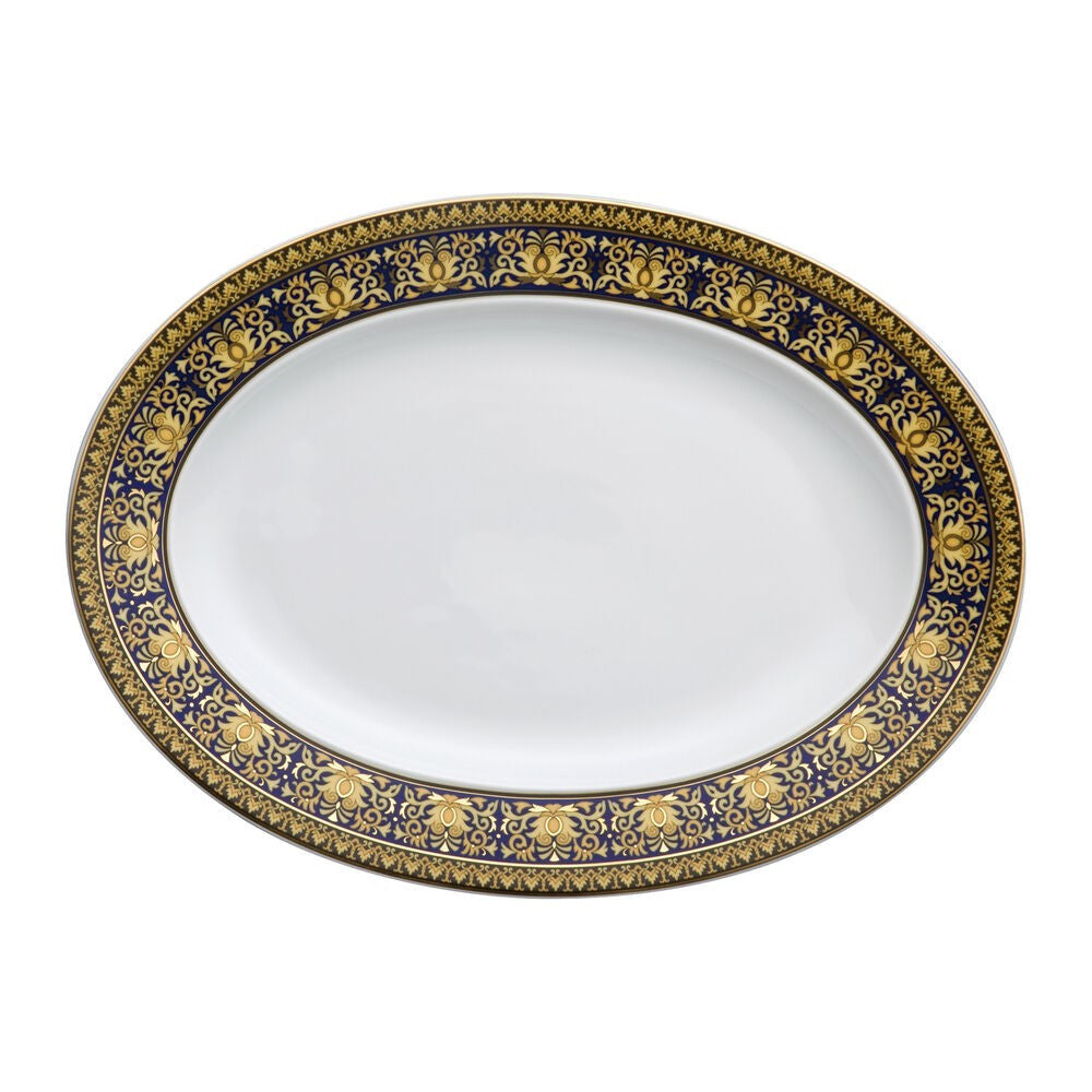 33.4 cm - Versace Medusa Piatto Portata Ovale In Porcellana