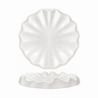 28.5 cm - Essentia Magnesium Clif Piatto Presentazione In Porcellana Set 2 Pz