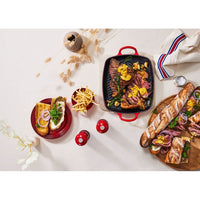 30x27 cm - Le Creuset Evolution Grill Bistecchiera Rettangolare Profondo In Ghisa Vetrificata