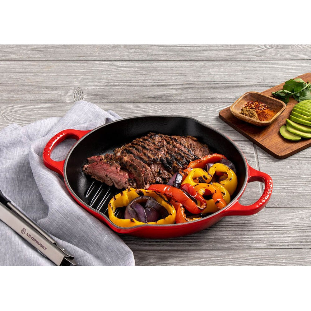 25 cm - Le Creuset Evolution Grill Bistecchiera Quadrato Profondo In Ghisa Vetrificata