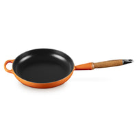 24 cm - Tradition Sartén En Hierro Fundido Esmaltada con Mango De Madera