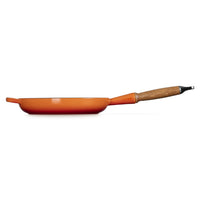 24 cm - Tradition Sartén En Hierro Fundido Esmaltada con Mango De Madera