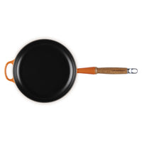24 cm - Tradition Sartén En Hierro Fundido Esmaltada con Mango De Madera