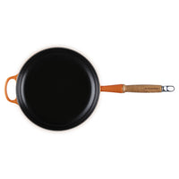 26 cm - Tradition Sartén De Hierro Fundido Esmaltada Con Mango De Madera