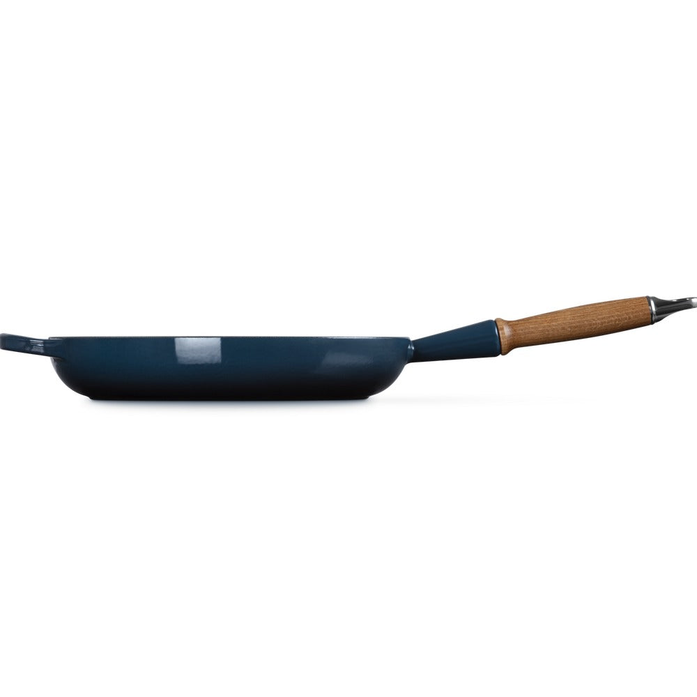 28 cm - Le Creuset Evolution Padella Bassa In Ghisa Vetrificata Con Manico In Legno