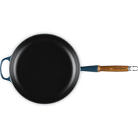 28 cm - Le Creuset Evolution Padella Bassa In Ghisa Vetrificata Con Manico In Legno