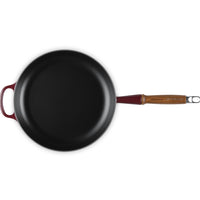 28 cm - Le Creuset Evolution Padella Bassa In Ghisa Vetrificata Con Manico In Legno