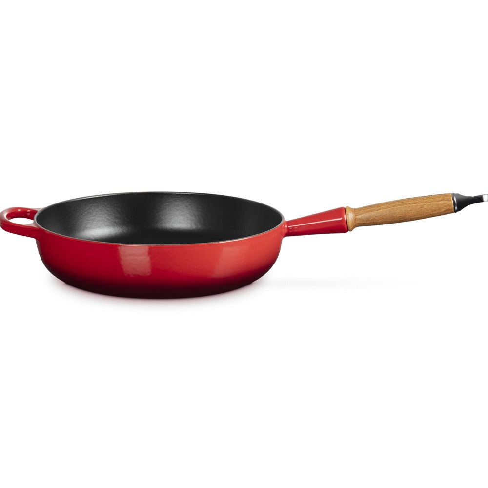 28 cm - Evolution Padella Alta In Ghisa Con Manico In Legno