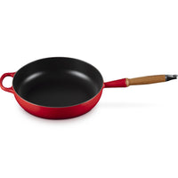 28 cm - Evolution Padella Alta In Ghisa Con Manico In Legno
