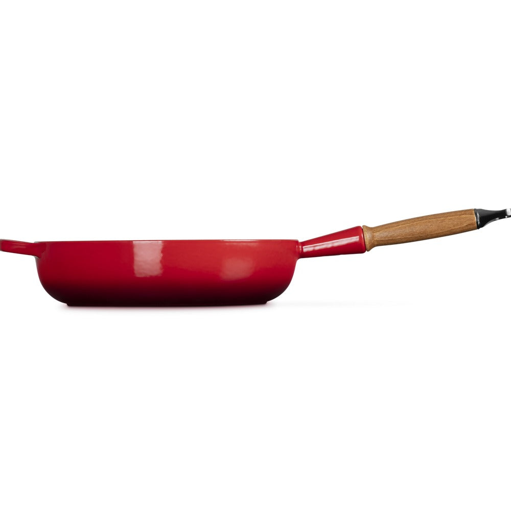 28 cm - Evolution Padella Alta In Ghisa Con Manico In Legno