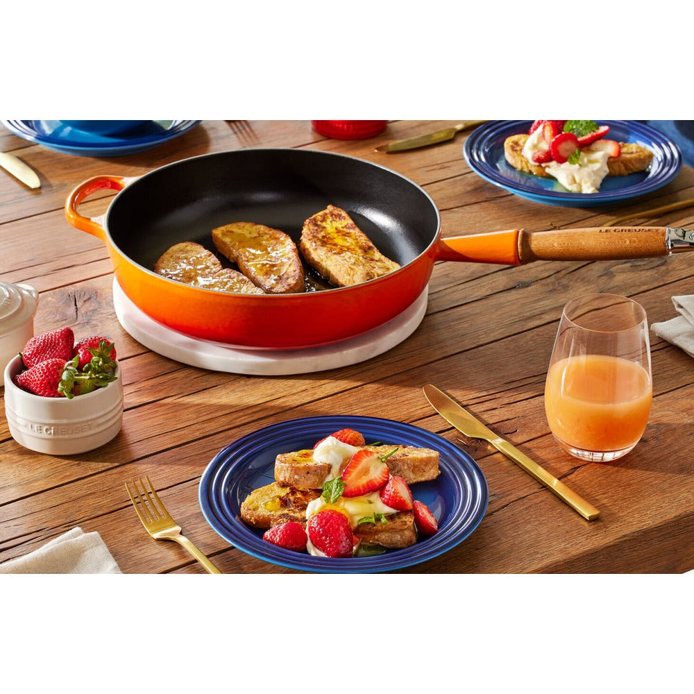 28 cm - Evolution Padella Alta In Ghisa Con Manico In Legno