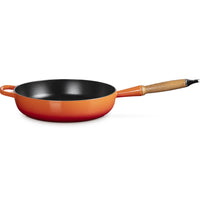 28 cm - Evolution Padella Alta In Ghisa Con Manico In Legno