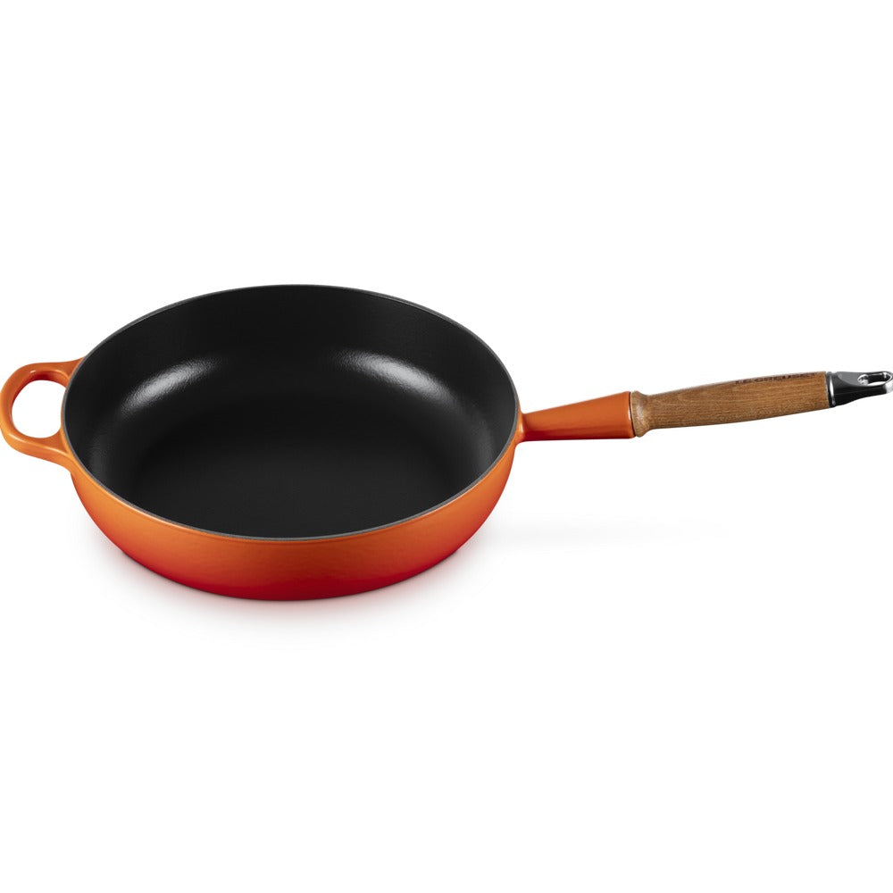 28 cm - Evolution Padella Alta In Ghisa Con Manico In Legno