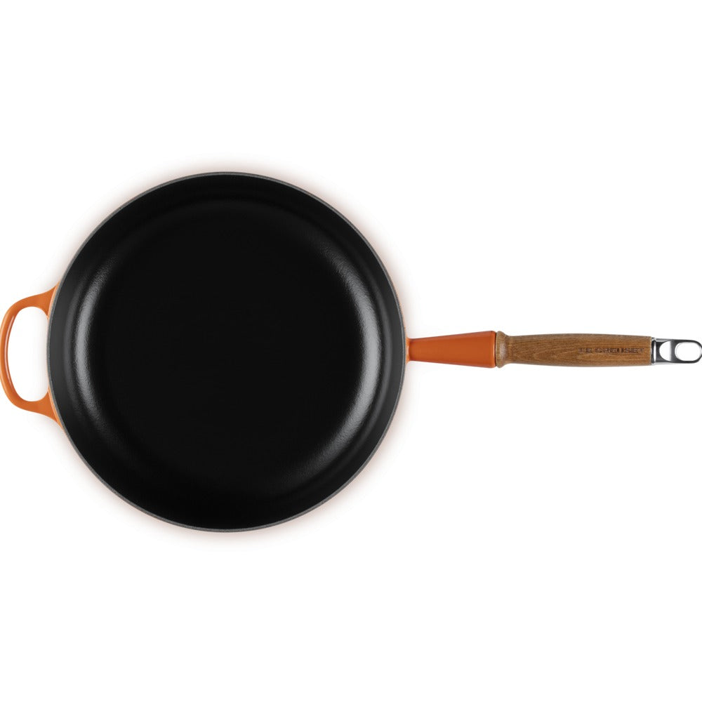 28 cm - Evolution Padella Alta In Ghisa Con Manico In Legno