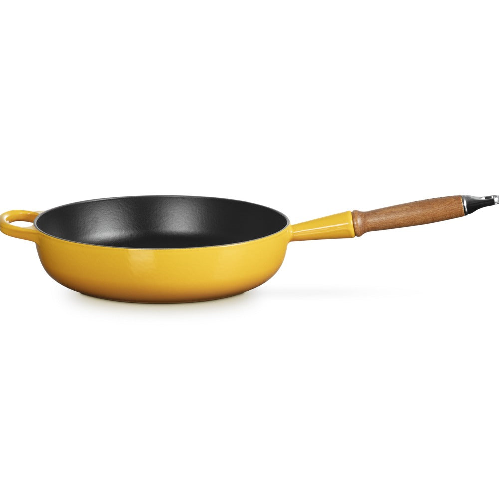 28 cm - Evolution Padella Alta In Ghisa Con Manico In Legno