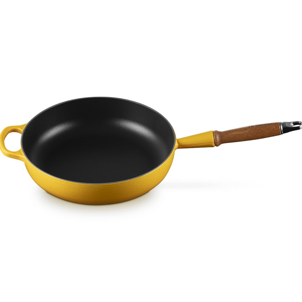 28 cm - Evolution Padella Alta In Ghisa Con Manico In Legno
