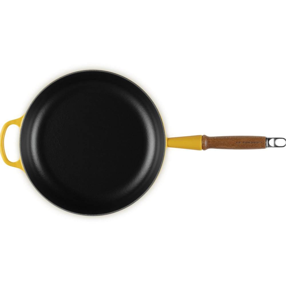 28 cm - Evolution Padella Alta In Ghisa Con Manico In Legno