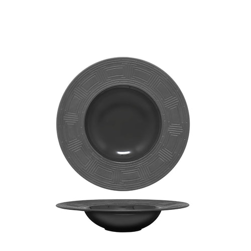 23 cm - Labyrinth Gourmet Deep Plate in Porcelain Set of 4