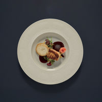 23 cm - Essentia Labyrinth Piatto Fondo Gourmet In Porcellana Set 4 Pz
