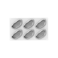 6 Forme - Silikomart Pistacchio 120 Stampo Dolci Frutta Realistica In Silicone Cutter Incluso