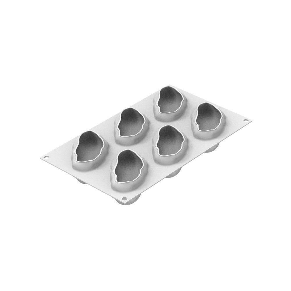 6 Forme - Silikomart Pistacchio 120 Stampo Dolci Frutta Realistica In Silicone Cutter Incluso