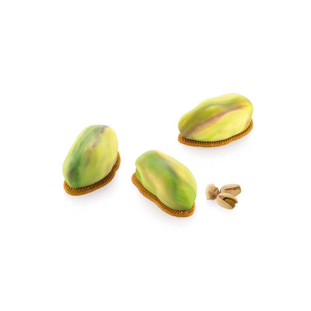 12 Forme - Silikomart Pistacchio 30 Stampo Dolci Frutta Realistica In Silicone Cutter Incluso