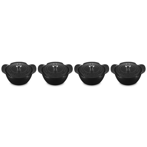 11 cm - Le Creuset Gourmand Mini Cocotte Con Coperchio Set 4 Pz