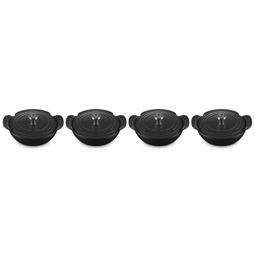 13 cm - Le Creuset Gourmand Mini Tegame Con Coperchio Set 4 Pz