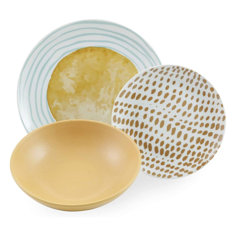 Marea Colored Porcelain Dinnerware Set 18 Pcs
