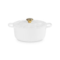 26 cm - Le Creuset Evolution Cocotte Rotonda Con Coperchio a Fiore In Ghisa Vetrificata