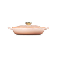 26 cm - Le Creuset Evolution Tegame Basso Rotondo Con Coperchio a Fiore In Ghisa Vetrificata
