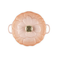 26 cm - Le Creuset Evolution Tegame Basso Rotondo Con Coperchio a Fiore In Ghisa Vetrificata