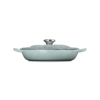 26 cm - Le Creuset Evolution Tegame Basso Rotondo Con Coperchio a Fiore In Ghisa Vetrificata