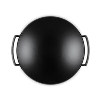 36 cm - Le Creuset Forme Speciali Wok In Ghisa Vetrificata Con Coperchio In Vetro