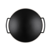 36 cm - Le Creuset Forme Speciali Wok In Ghisa Vetrificata Con Coperchio In Vetro