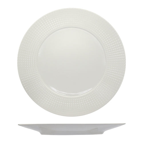 16 cm - Ariane Point Piatto Pane A Falda In Porcellana - Set 12 Pz