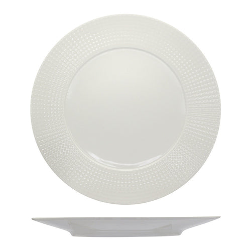 21.5 cm - Ariane Point Piatto Frutta A Falda In Porcellana - Set 12 Pz