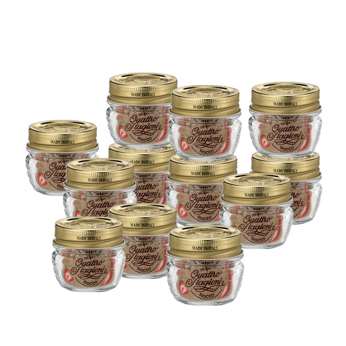 4 cl - Quattro Stagioni Mini Amphore Einmachglas - Set 12 Stk
