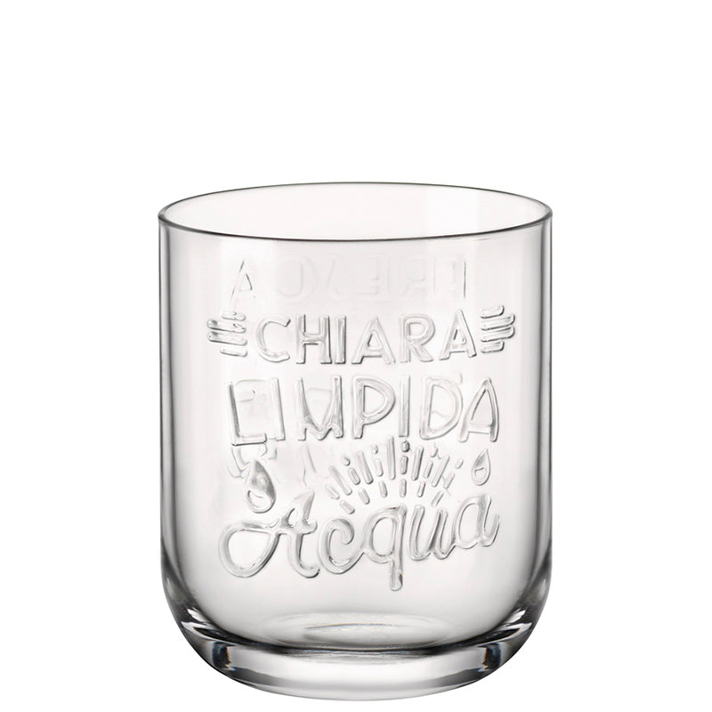 39.5 cl - Graphica Verre à eau en verre décoré - Lot de 6