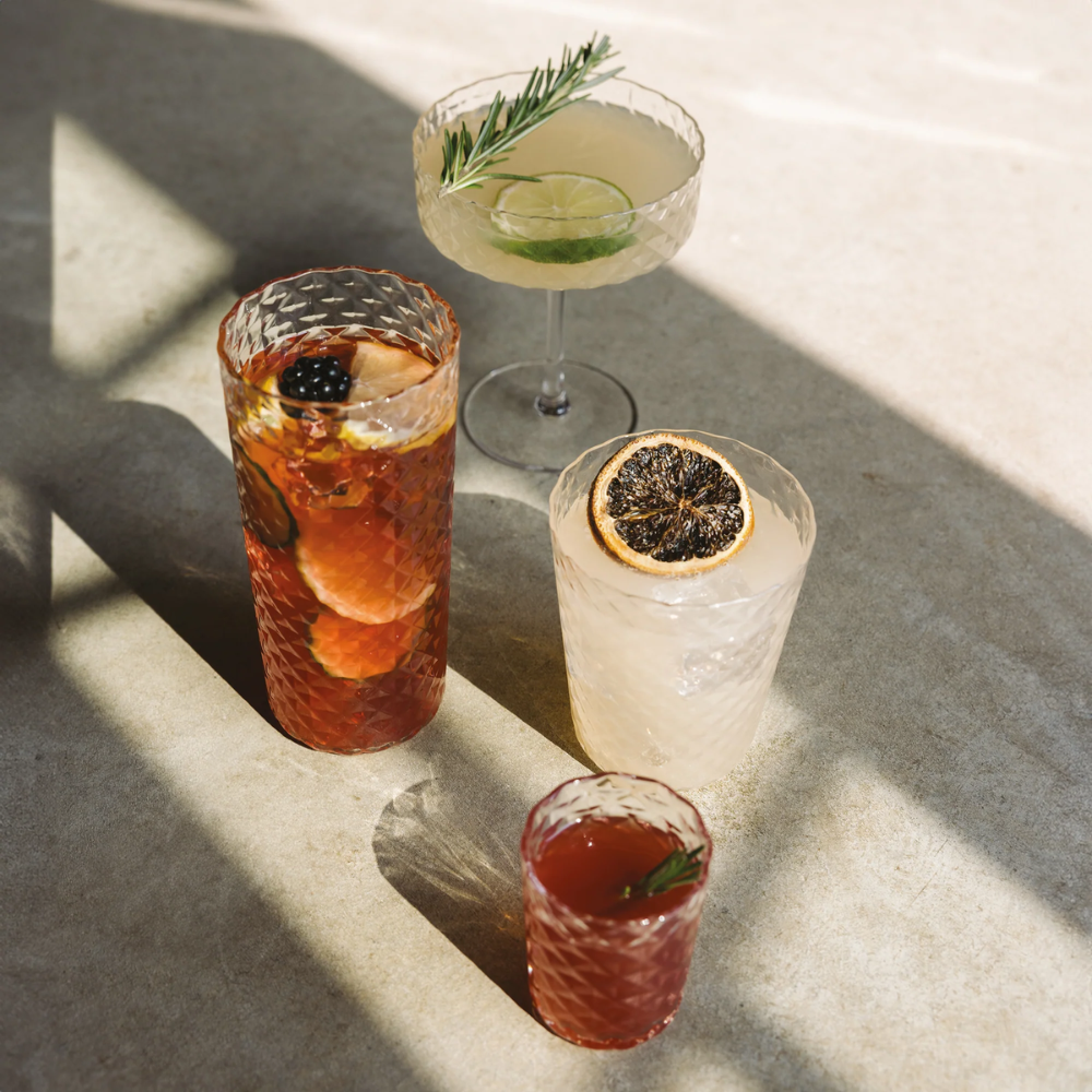 33 cl - Veneziano Mixology Bicchiere Cocktail in Vetro - Set 4 Pezzi