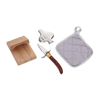 Set Ostriche In Acciaio Inox - Set 4 Pz