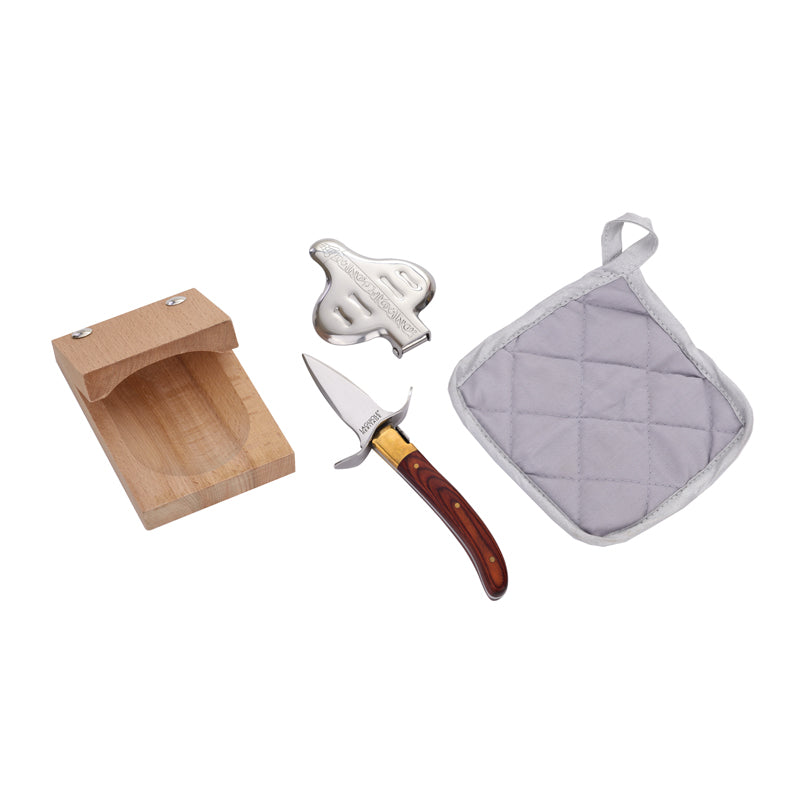 Set Ostriche In Acciaio Inox - Set 4 Pz
