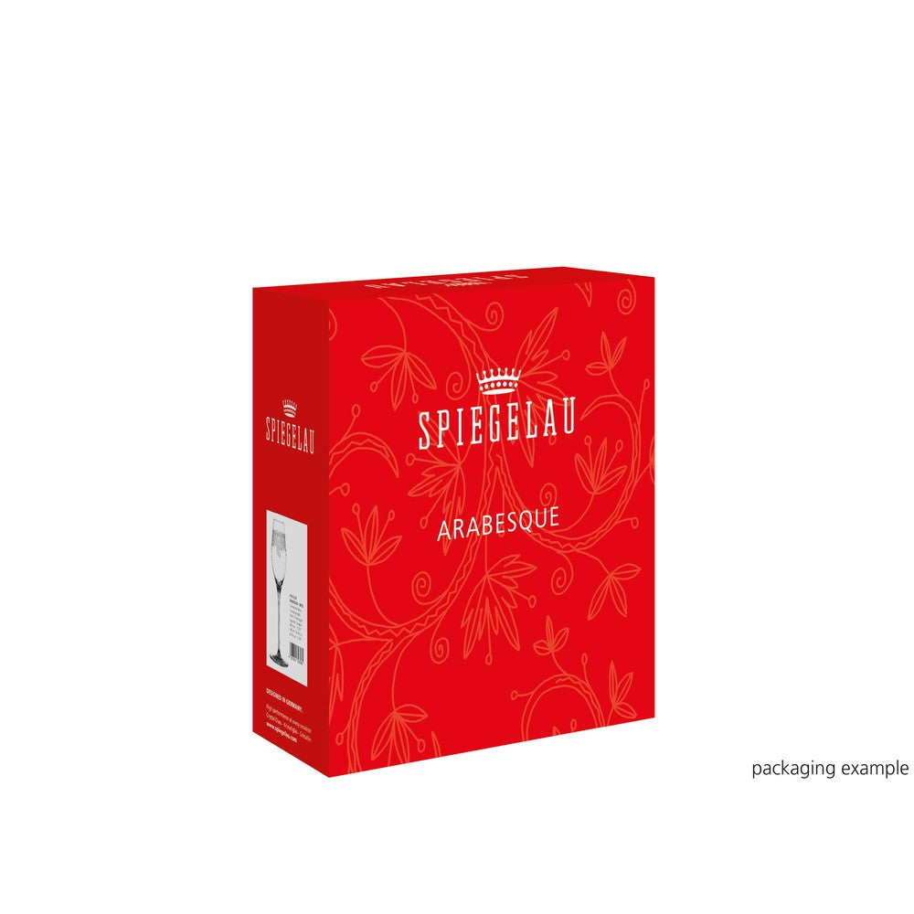 30 cl - Spiegelau Arabesque Calice Flute Champagne In Vetro Cristallino - Set 2 Pz