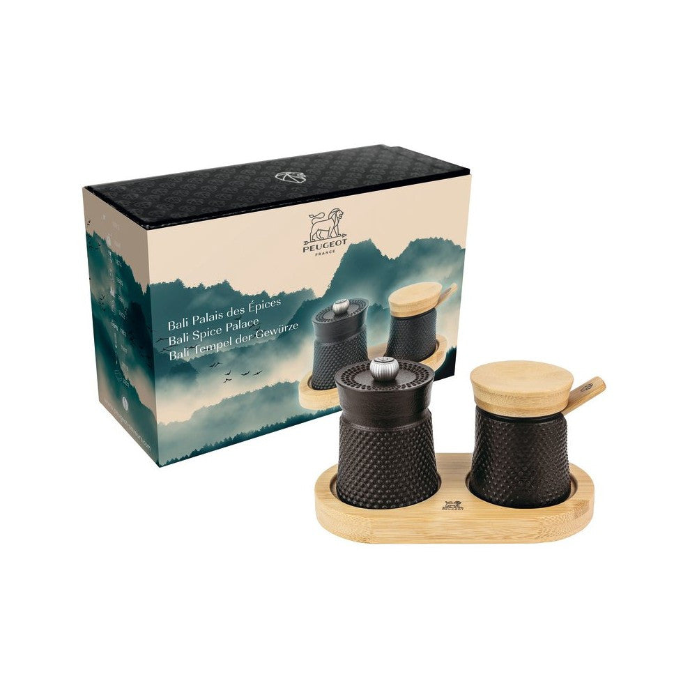 cm - Peugeot Bali Fonte Set Macina Sale & Macina Pepe In Ghisa smaltata e Legno - Set 2 Pz