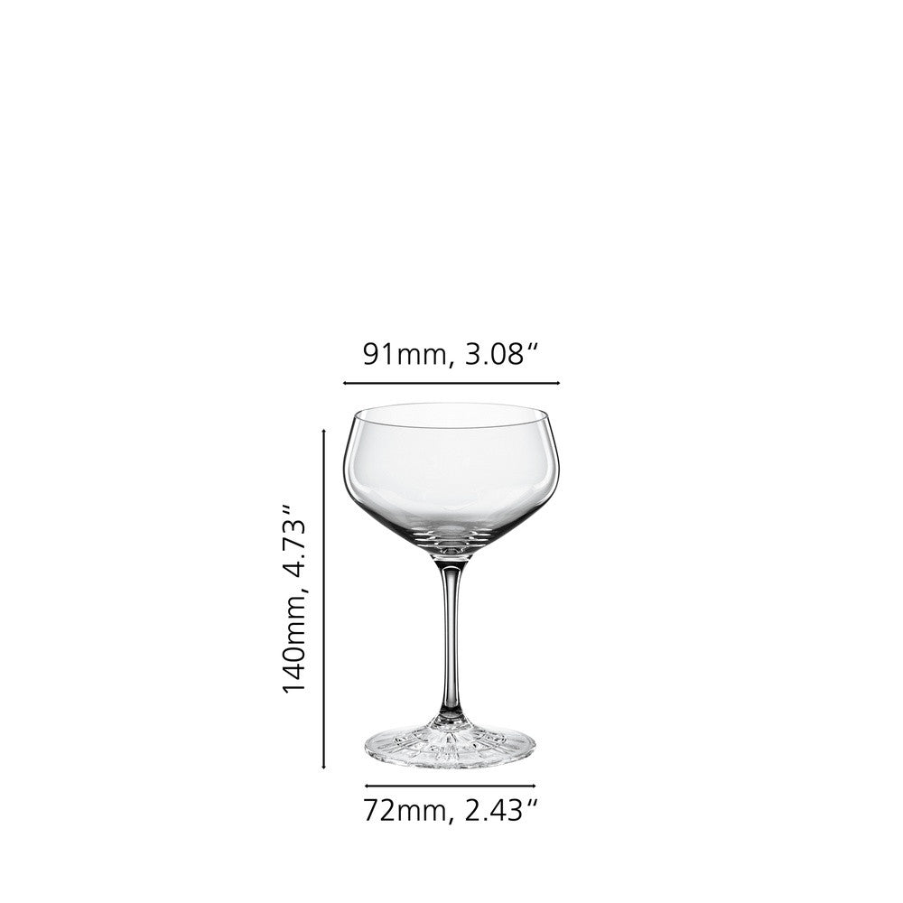 23.5 cl - Spiegelau Perfect Serve Collection Calice Cocktail Coupette In Vetro Cristallino - Set 4 Pz