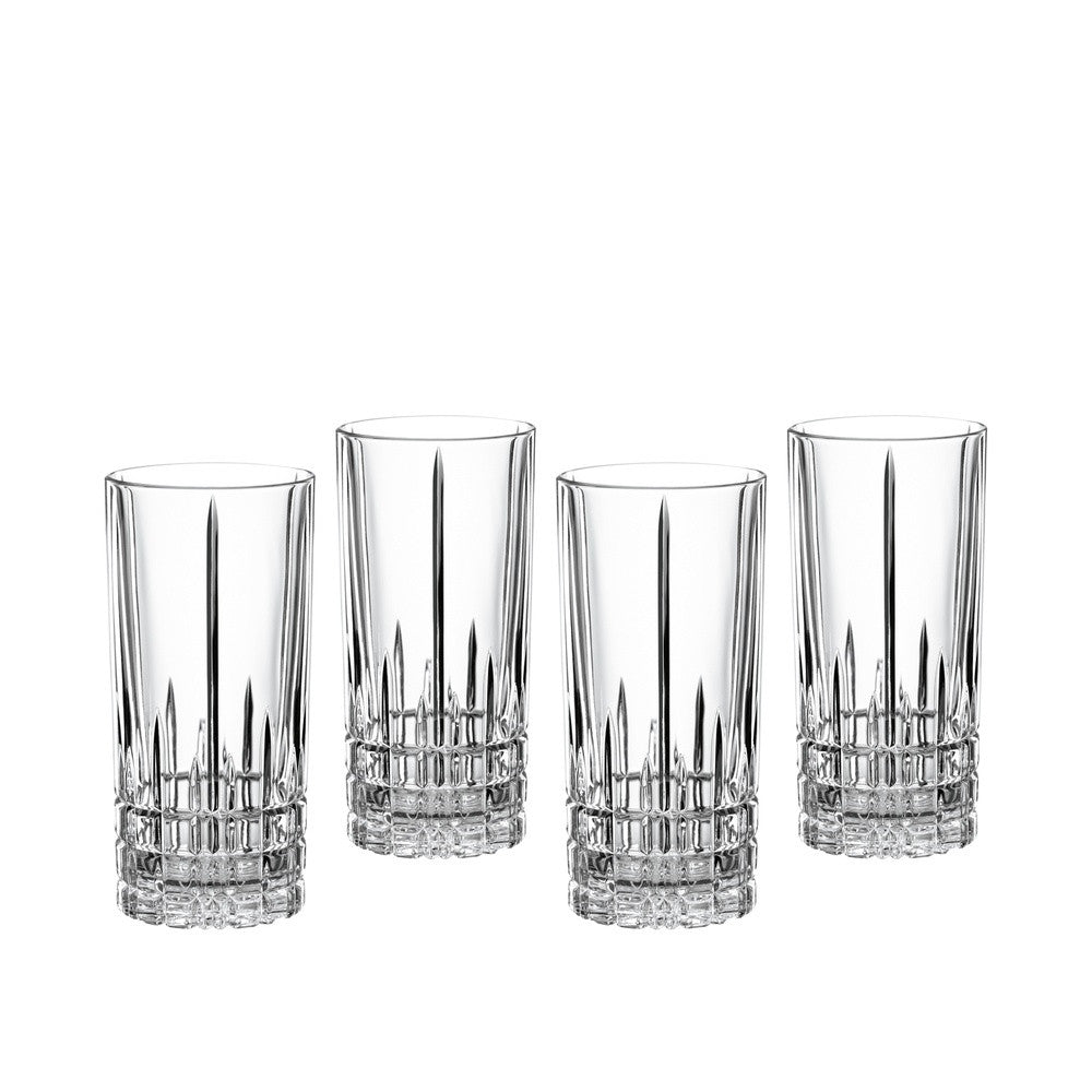35 cl - Spiegelau Perfect Serve Collection Bicchiere Cocktail Long Drink In Vetro Cristallino - Set 4 Pz
