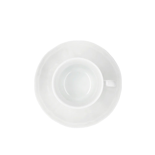 23 cl - H&H New Alba Tazza Tè Con Piattino In Porcellana - Set 6 Pz